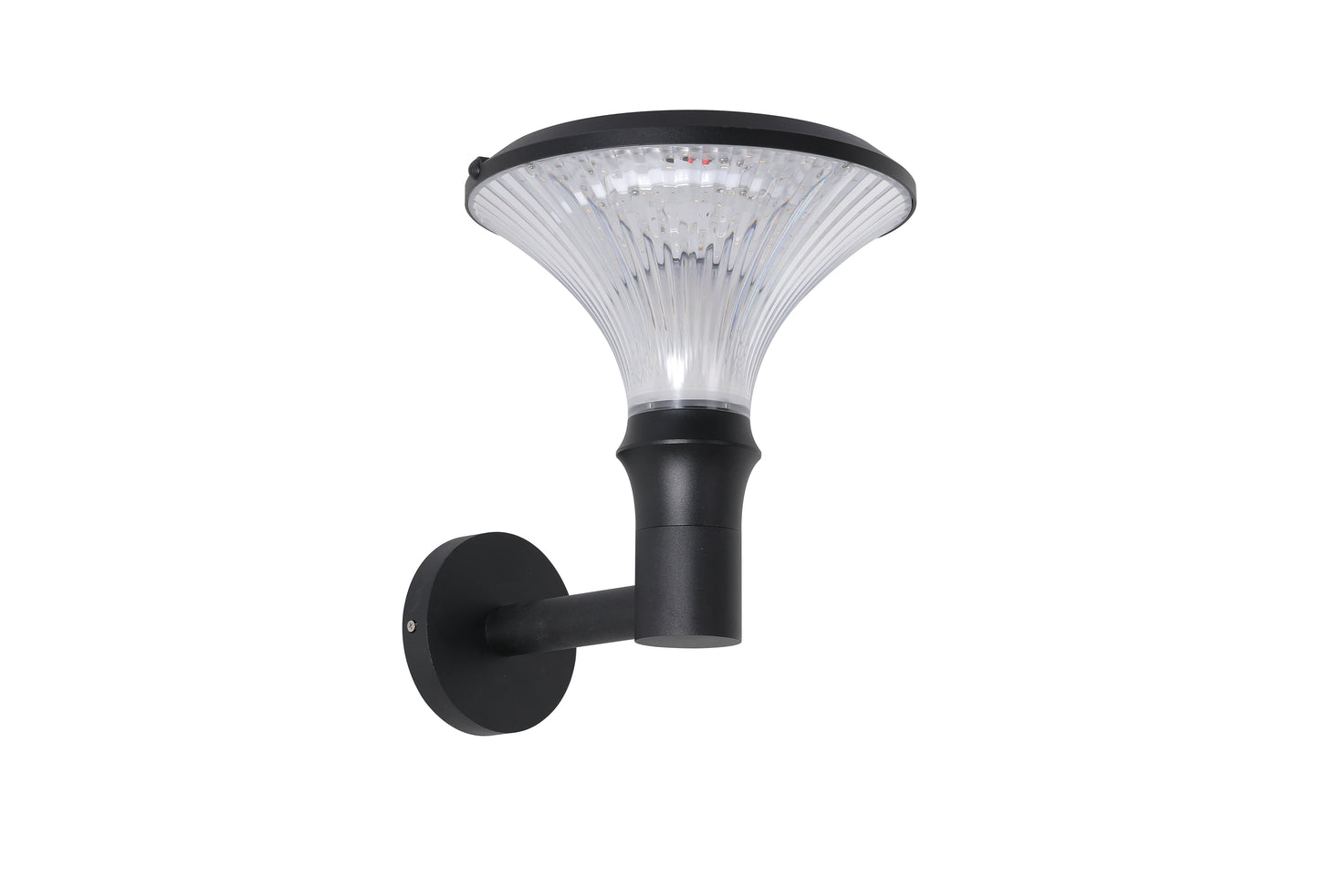 Round Diamond Series Solar Wall Light BD3002 mounted on a wall showing warm lighting effect