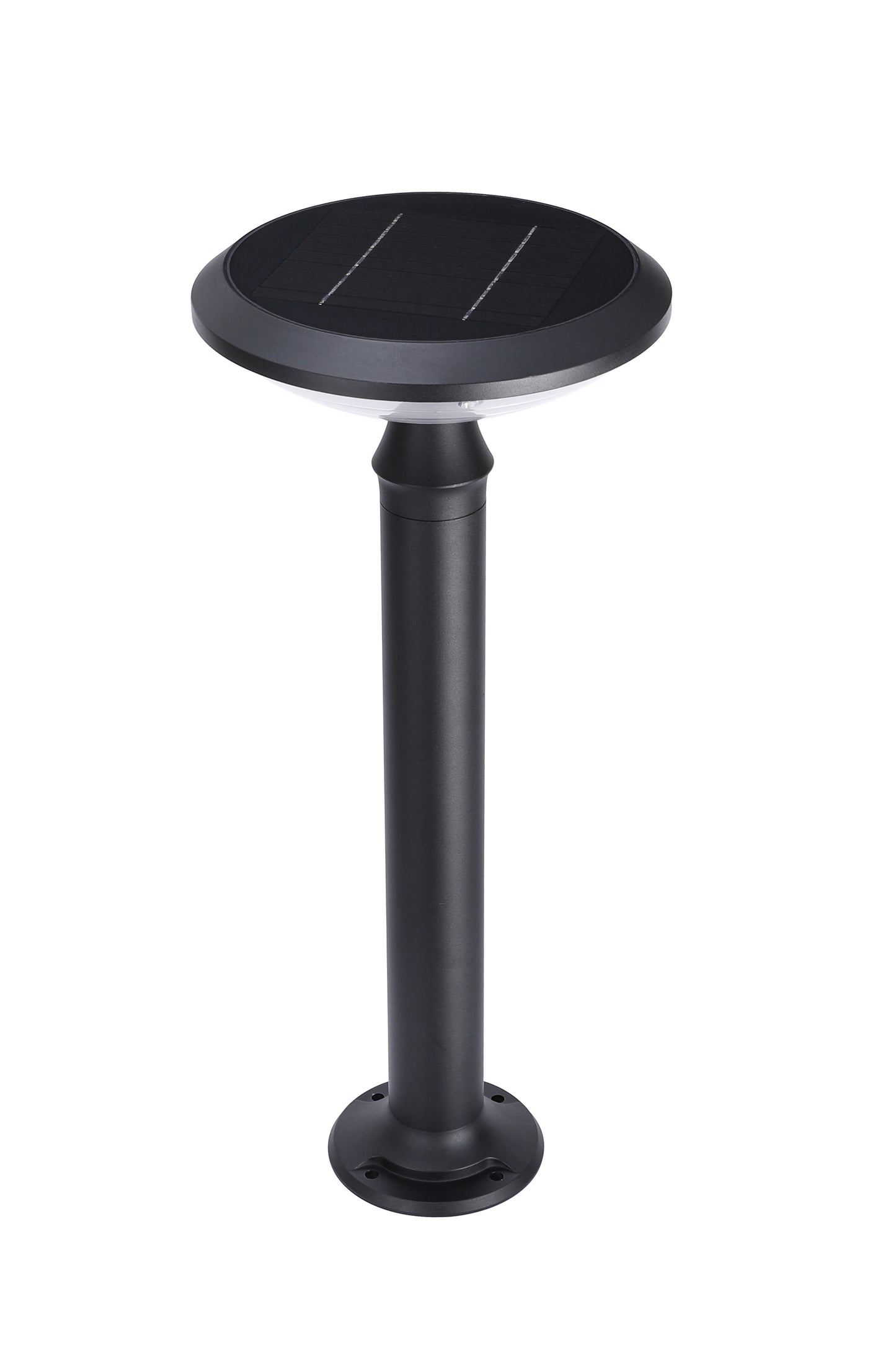 Top view of the integrated solar panel on Round Moon Series Solar Lawn Light CPD3202