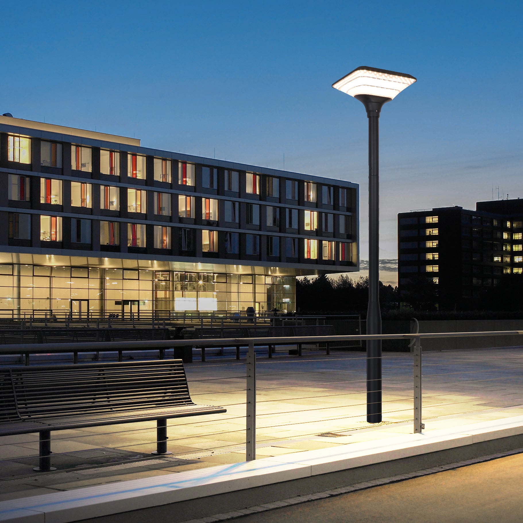 Ark Garden Light TYD1218 installed in a commercial plaza outdoor area