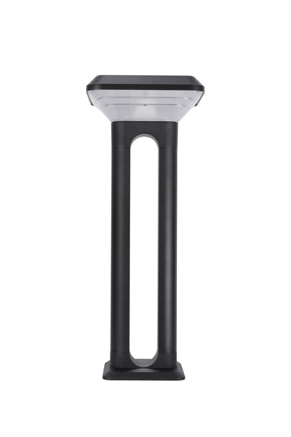 Full product view of Ark Series Solar Lawn Light CPD1201 with square lamp head and base plate