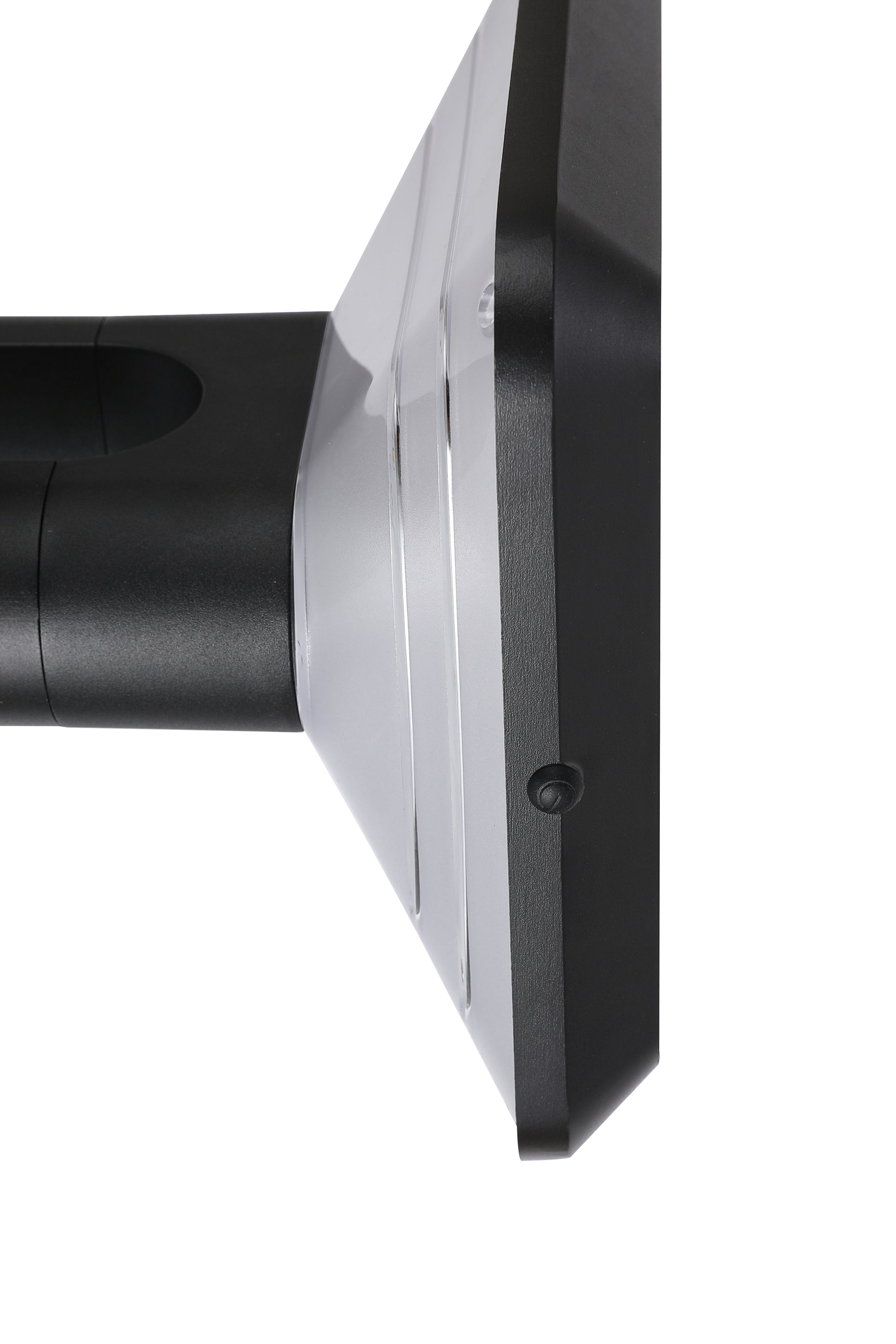 Side detail of Ark Series Solar Lawn Light CPD1201 showing the square lamp head