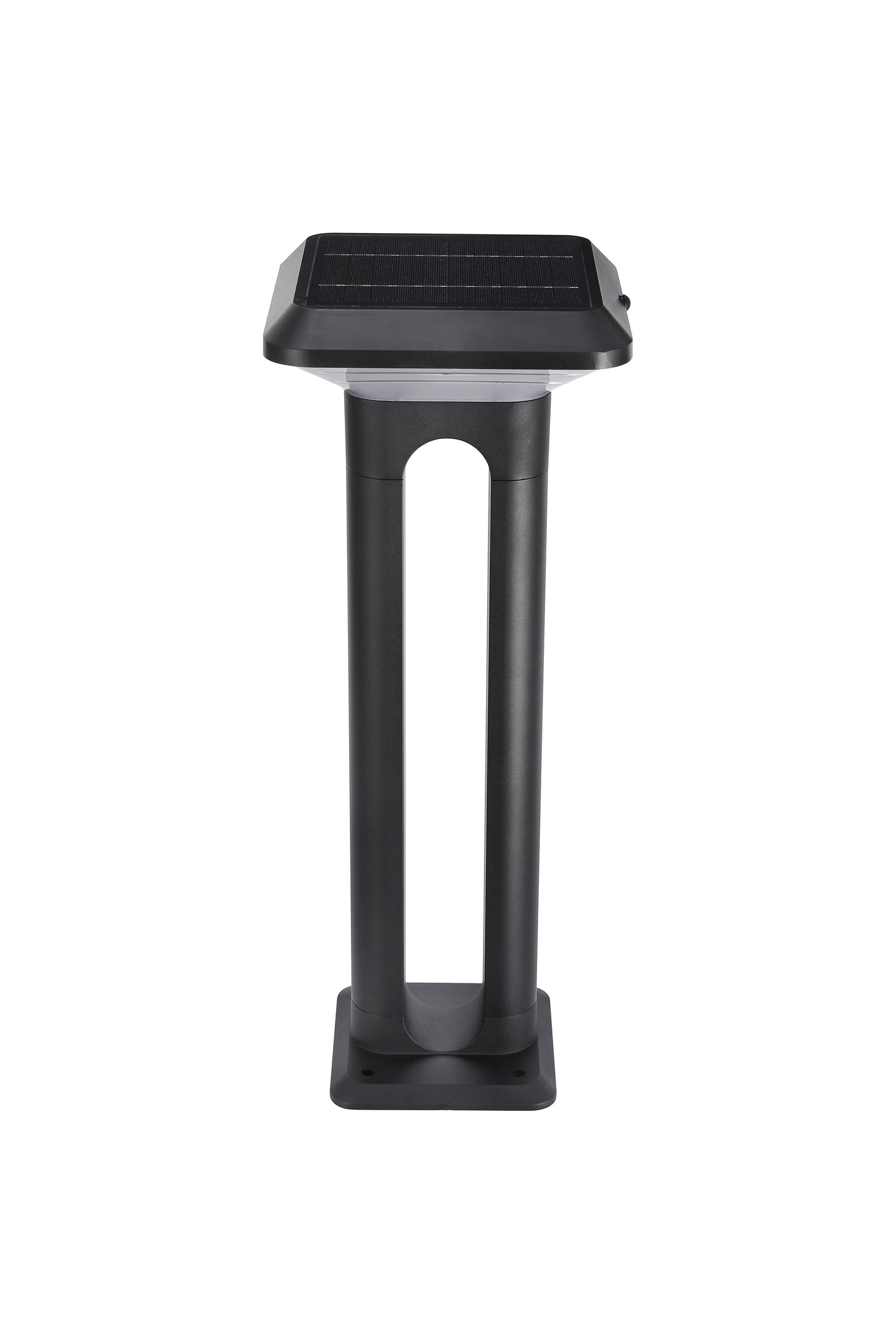 Rear product view of Ark Series Solar Lawn Light CPD1201 showing the open twin-column design