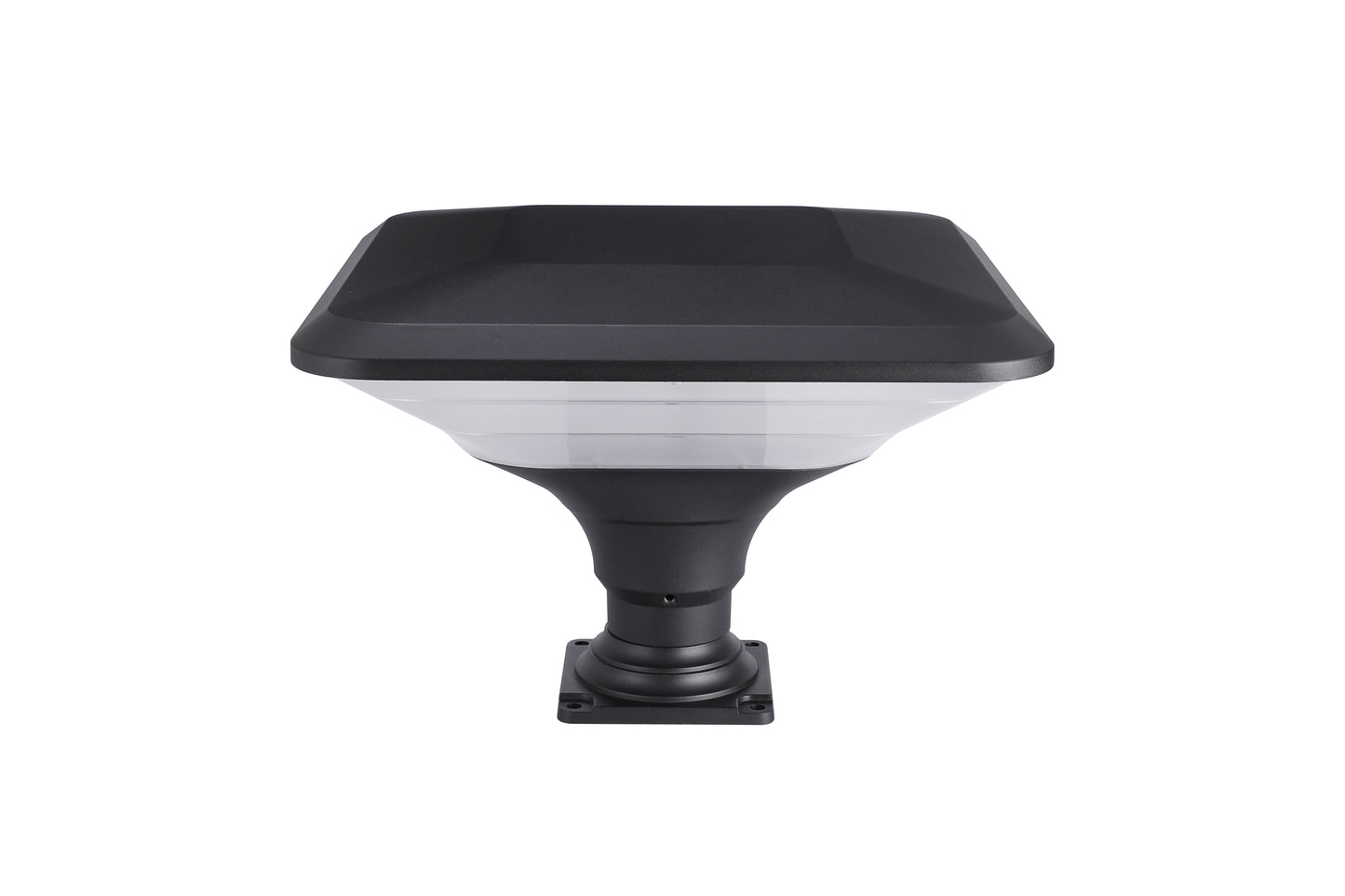 Ark Series solar pillar light ZTD1218 installed on gate pillars for residential entrance lighting