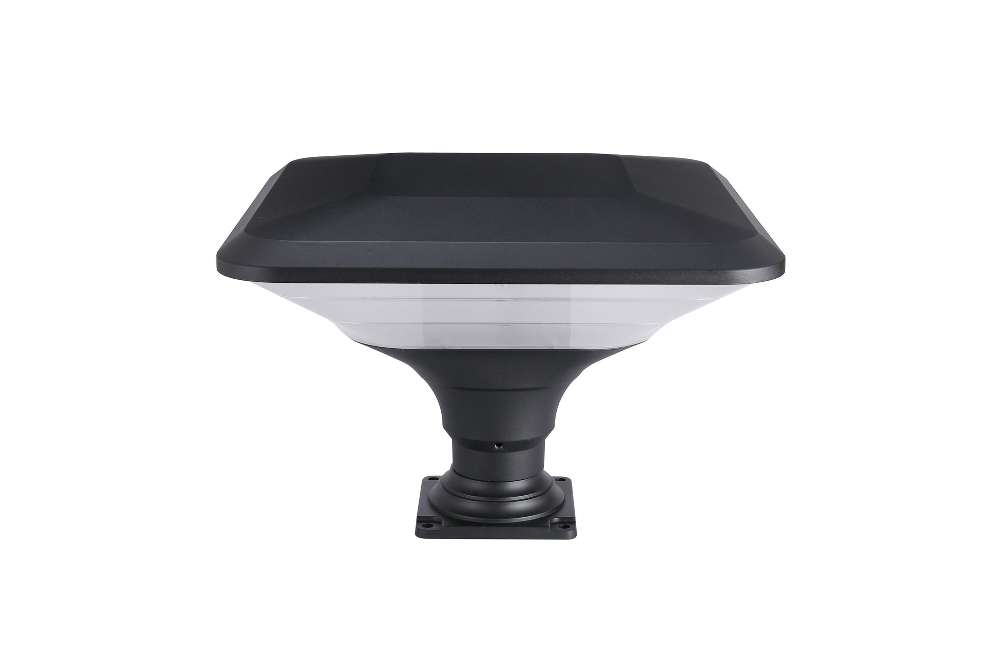 Ark Series solar pillar light ZTD1218 installed on gate pillars for residential entrance lighting