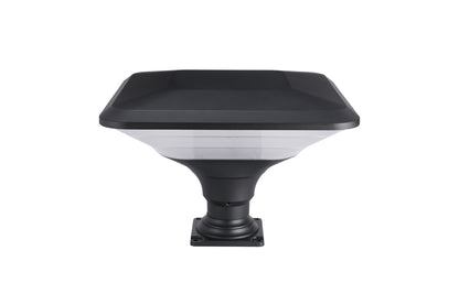 Ark Series solar pillar light ZTD1218 installed on gate pillars for residential entrance lighting