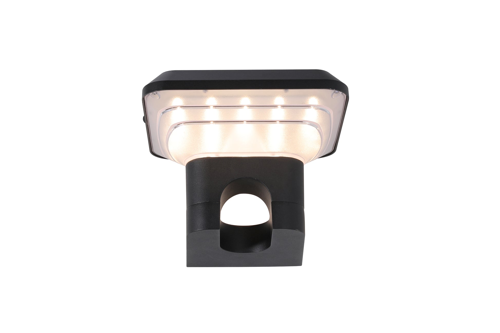 Bottom lit view of Ark Series Solar Wall Light GT-BD1201 showing the LED lighting structure