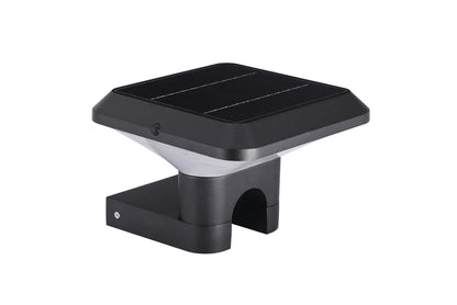 Top perspective view of Ark Series Solar Wall Light GT-BD1201 with integrated solar panel