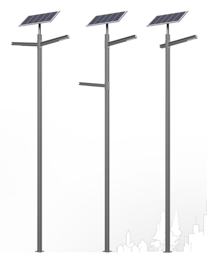 Multiple layout options of Gazing Upward Series multifunctional solar street light pole