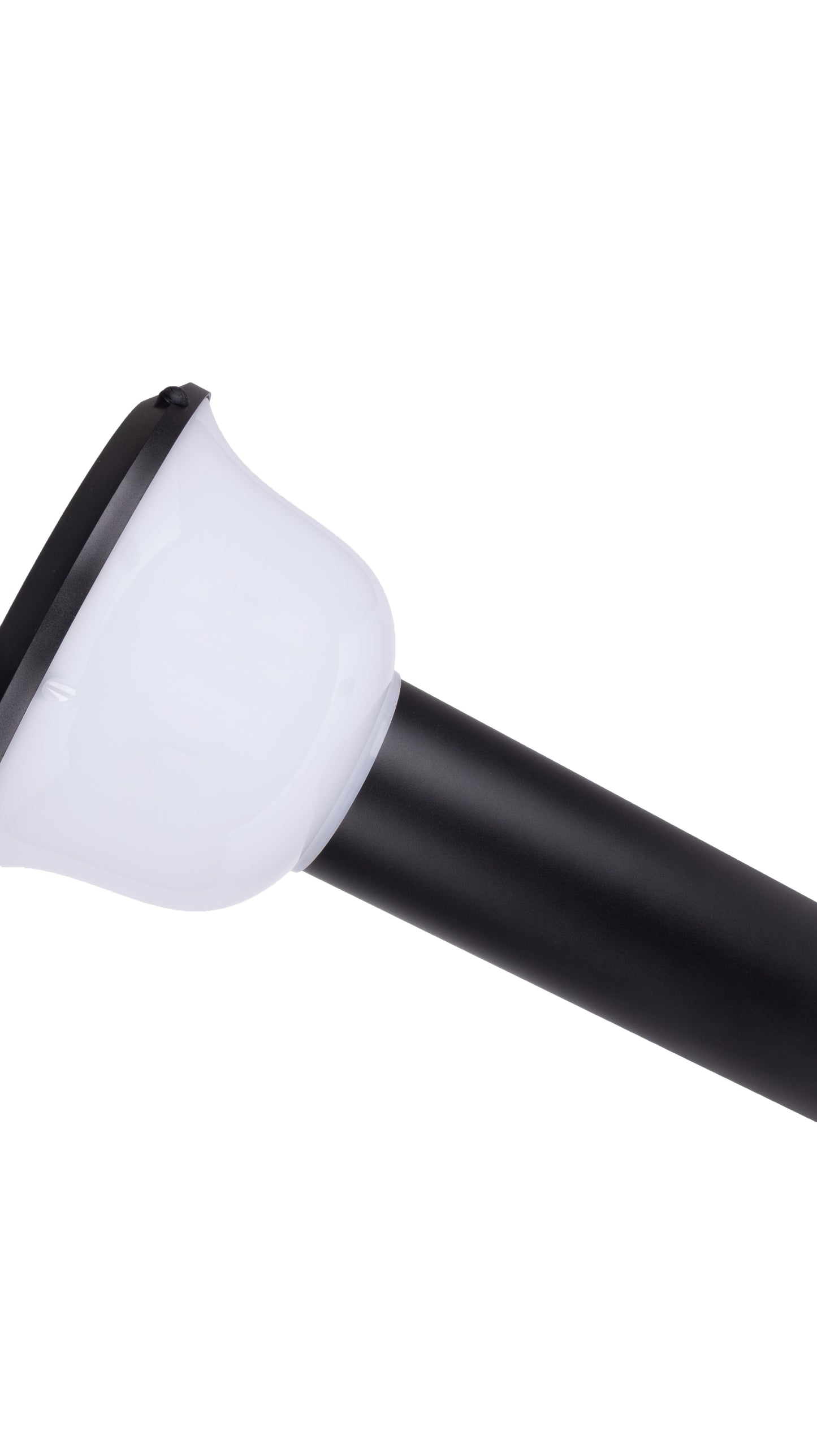 Angled detail of Glass Cup Series Solar Lawn Light CPD1005