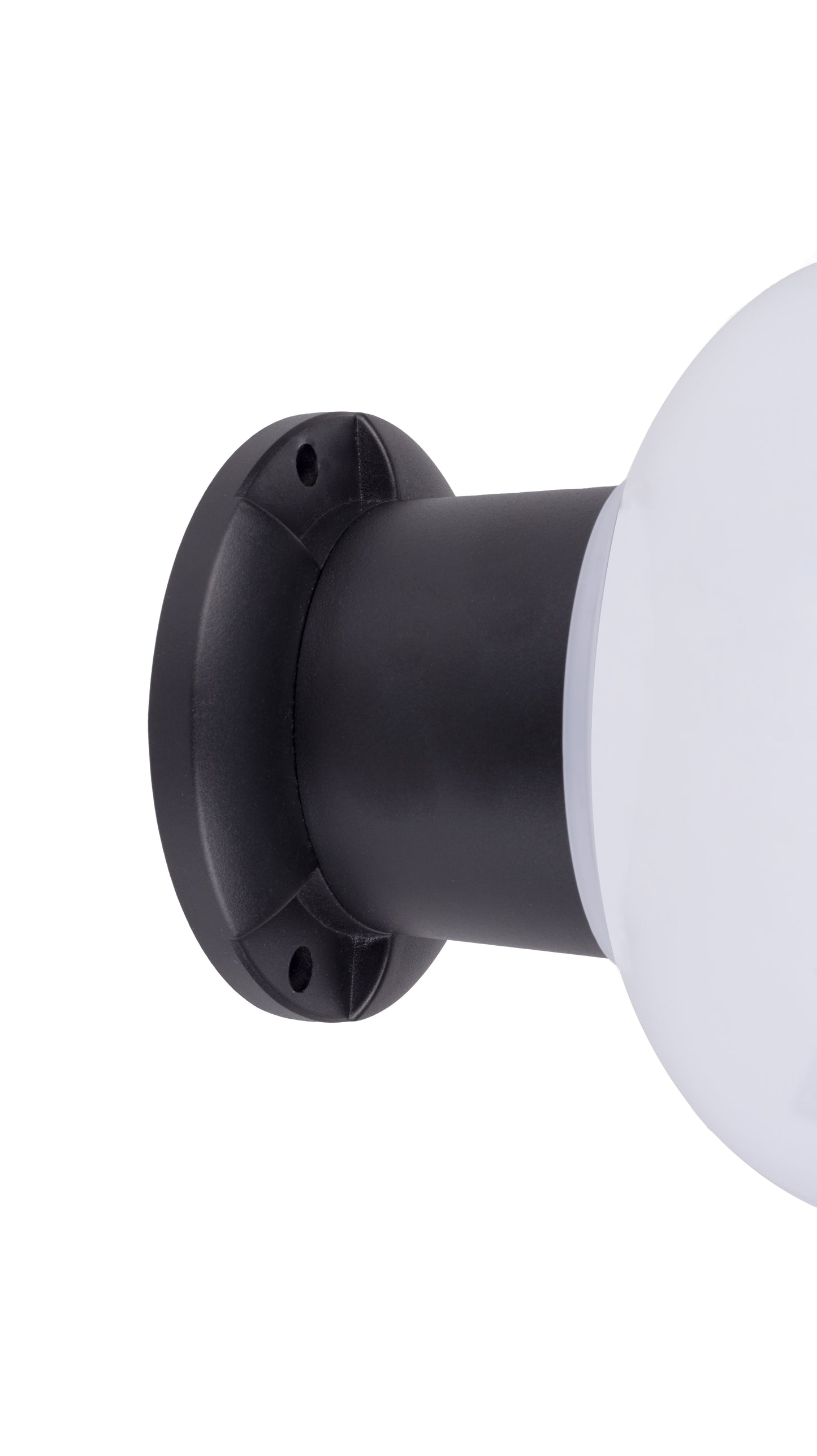 Base detail of Glass Cup Series Solar Pillar Light ZTD1005 with screw mounting holes