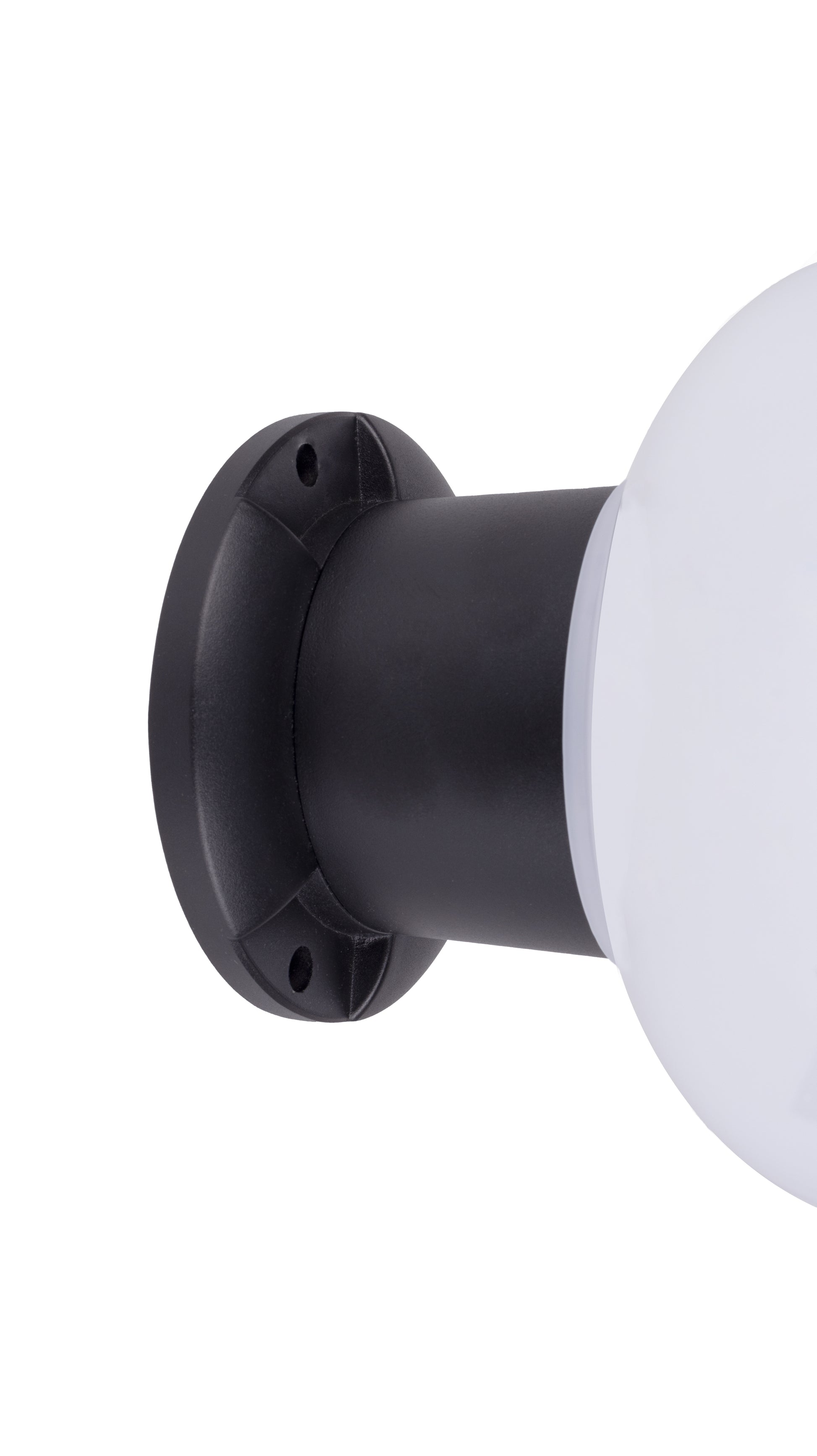 Base detail of Glass Cup Series Solar Pillar Light ZTD1005 with screw mounting holes