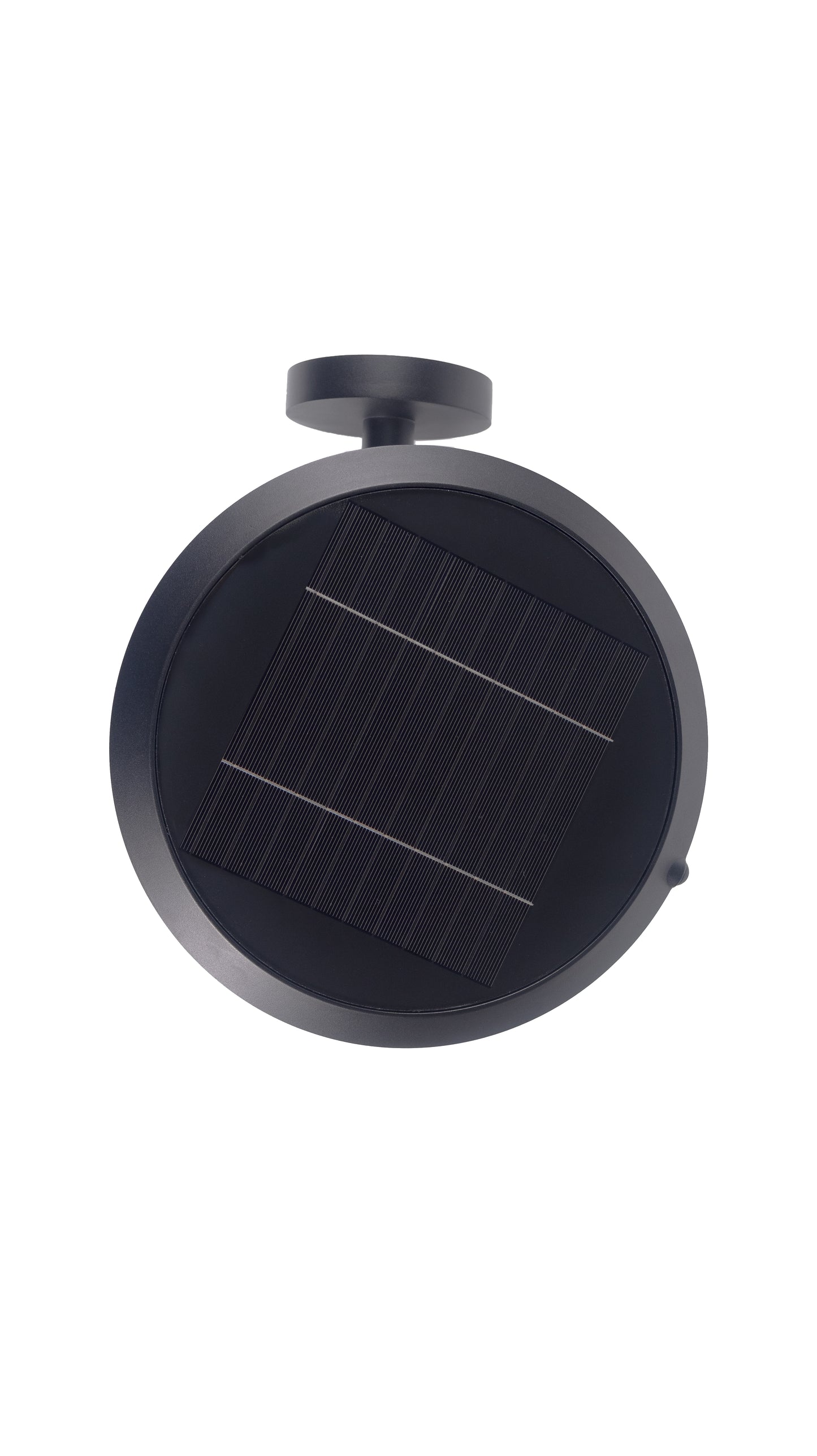 Top view of Glass Cup Series Solar Wall Light GT-BD1005 showing integrated round solar panel