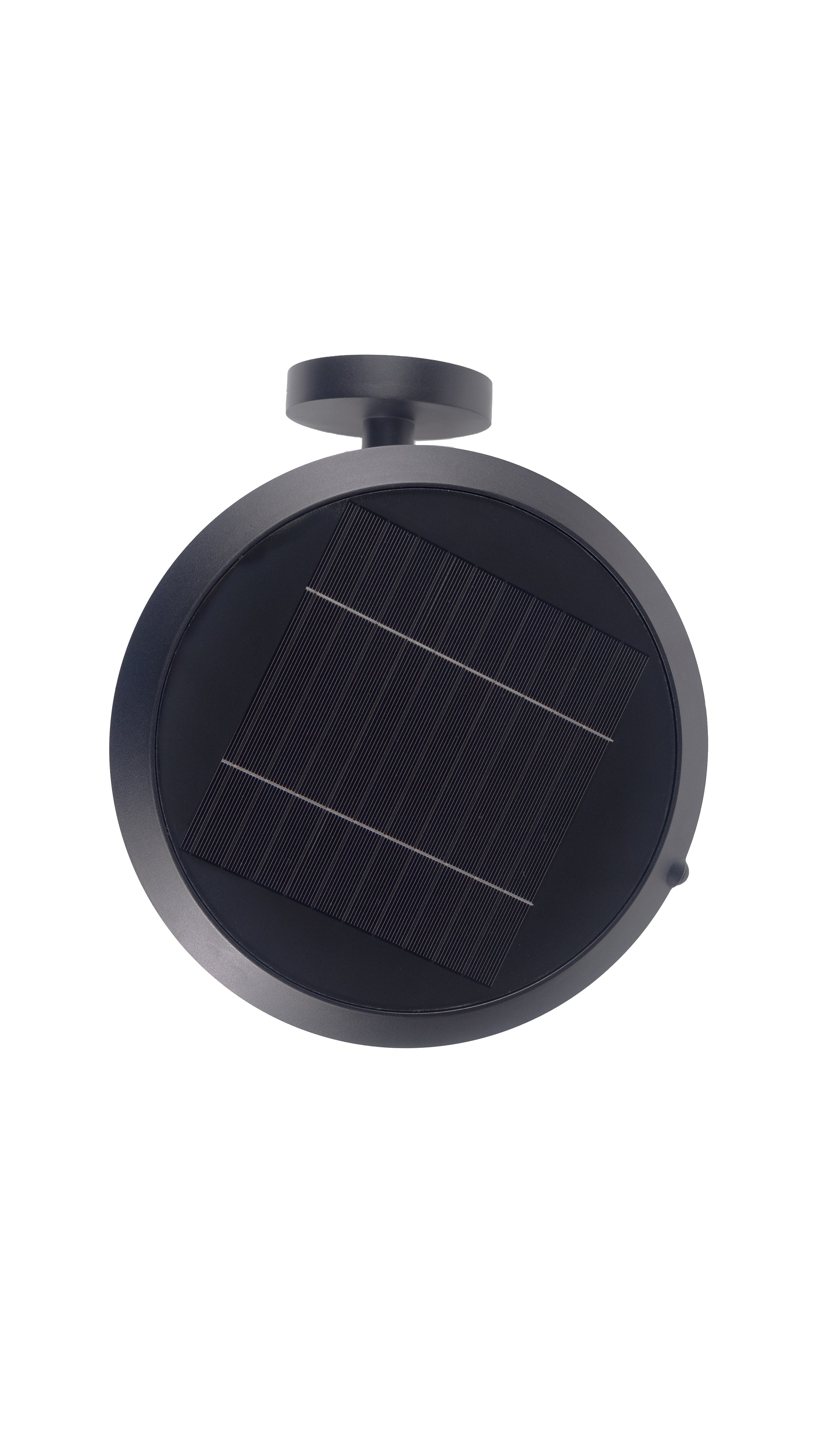 Top view of Glass Cup Series Solar Wall Light GT-BD1005 showing integrated round solar panel