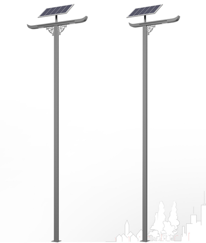 Two-pole layout of Leading Figure Series solar street light for outdoor road lighting