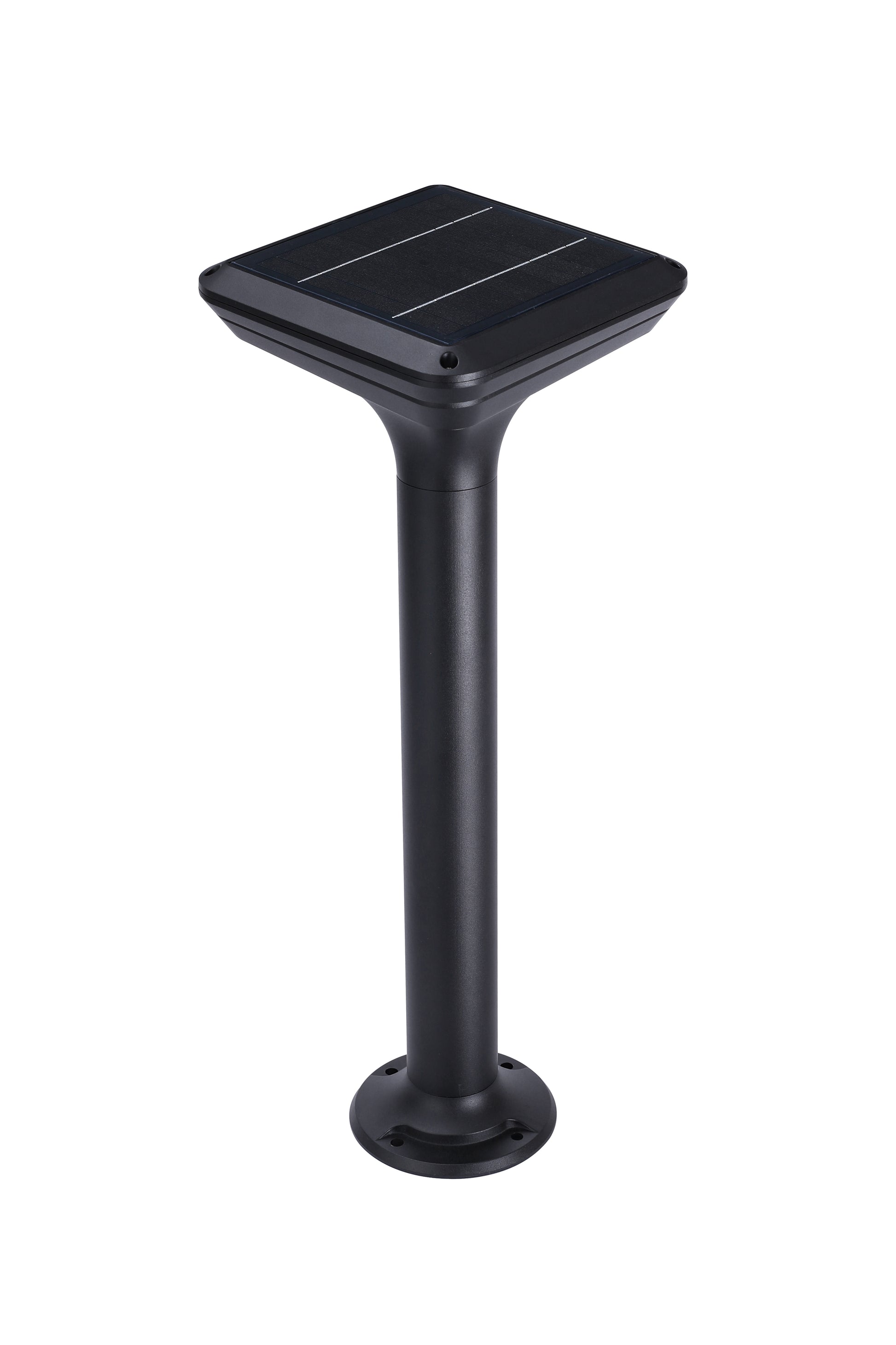 Lit product view of Light Cube Series Solar Lawn Light CPD4003 showing warm LED illumination