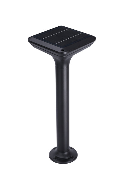Lit product view of Light Cube Series Solar Lawn Light CPD4003 showing warm LED illumination