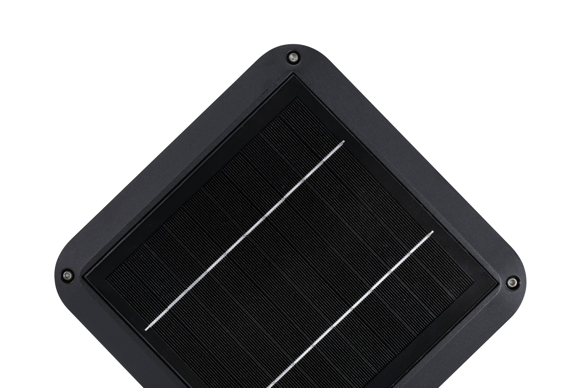  Close-up of the integrated square solar panel on Light Cube Series Solar Lawn Light CPD4003