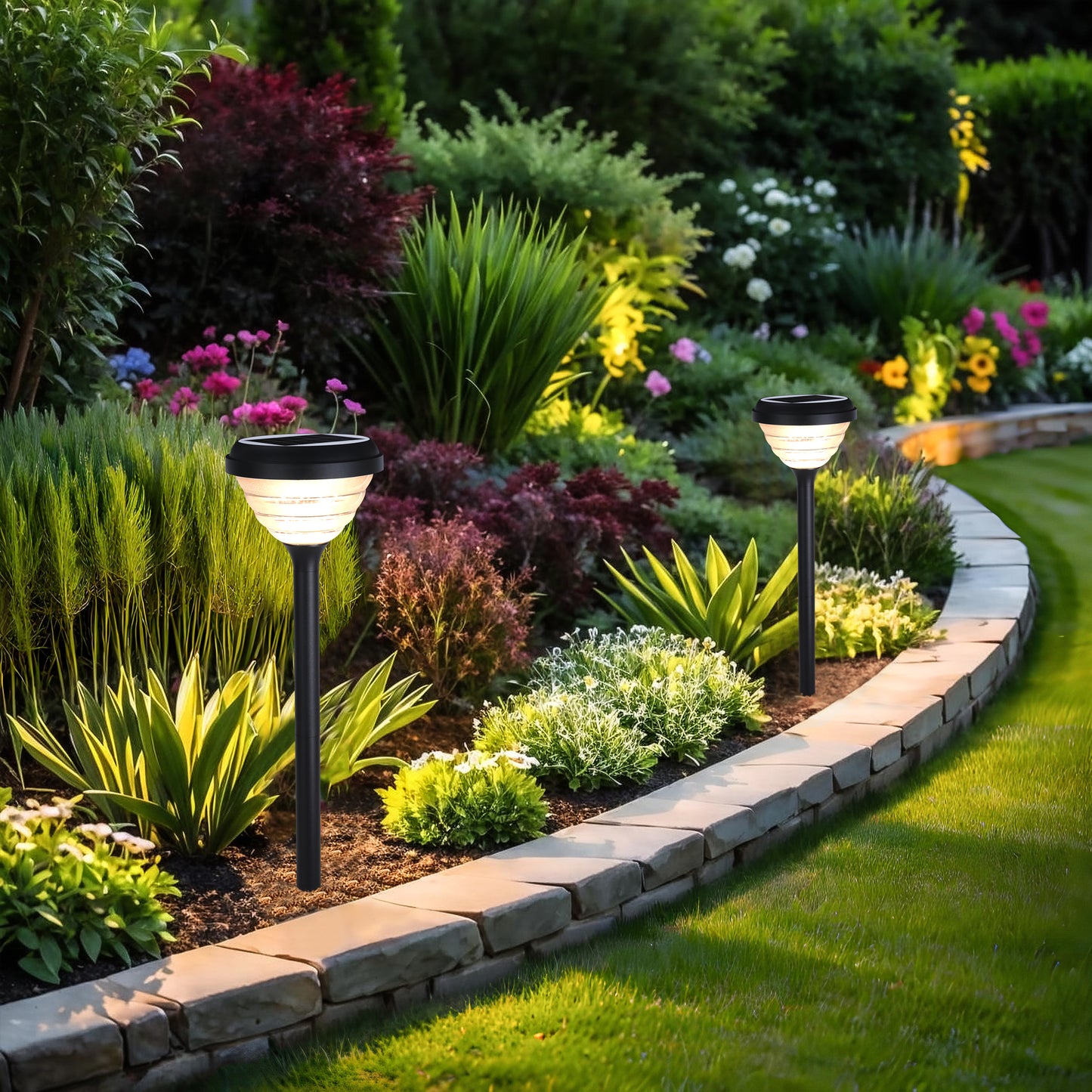  Little Conch Series solar lawn lights used for decorative flower garden border lighting