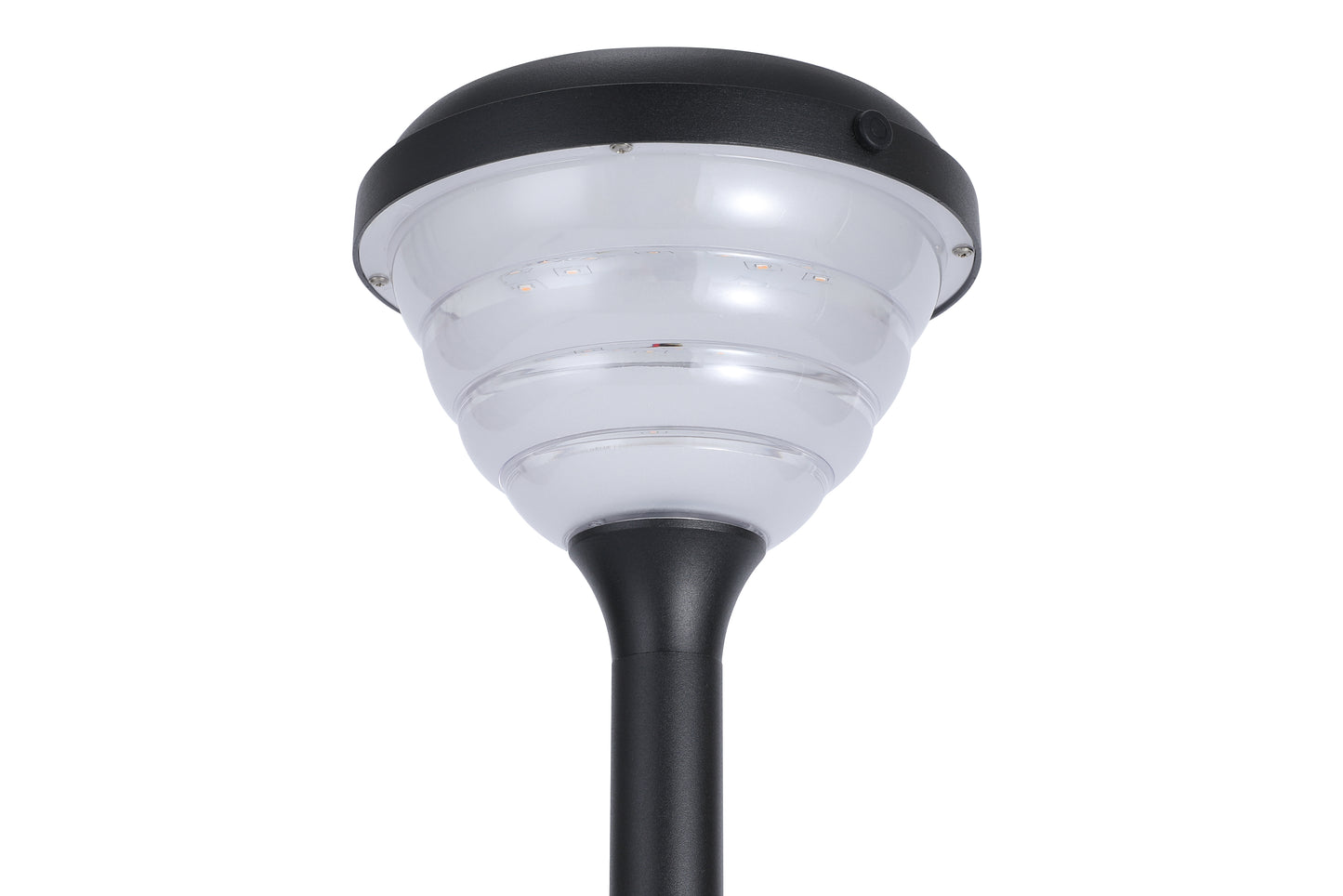 Close-up of the ribbed PC diffuser on Little Conch Series Solar Lawn Light CPD1618