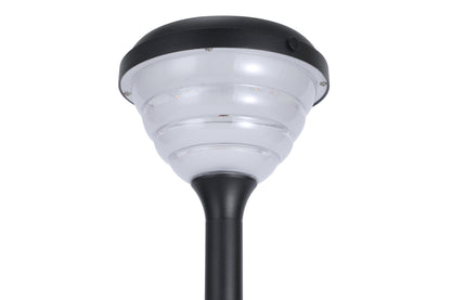 Close-up of the ribbed PC diffuser on Little Conch Series Solar Lawn Light CPD1618