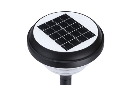 Close-up of the round integrated solar panel on Little Conch Series Solar Lawn Light CPD1618