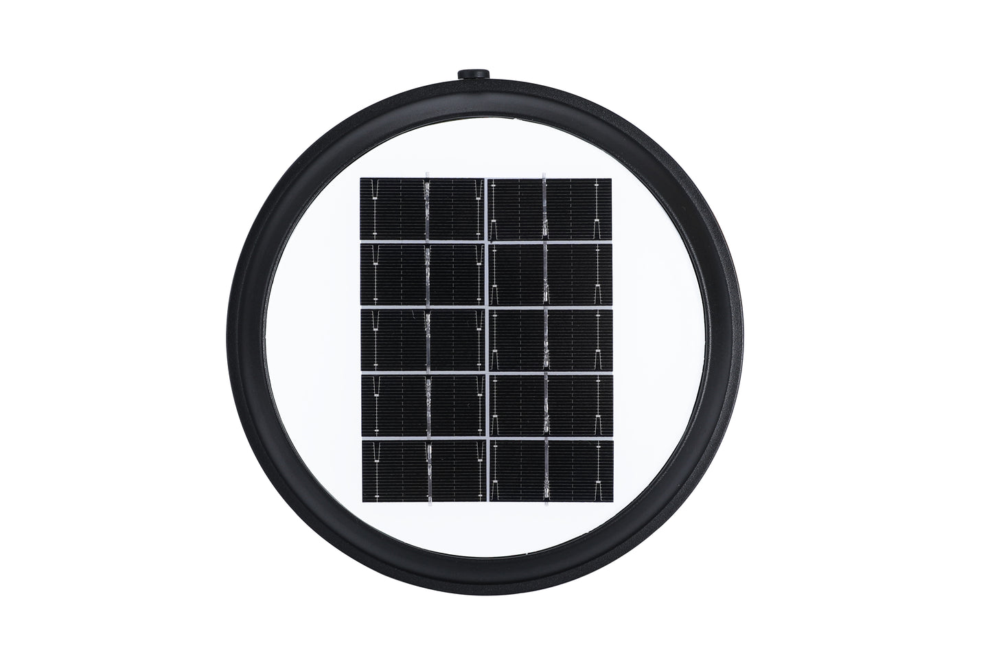 Top view of the integrated solar panel on Little Conch Series Solar Lawn Light CPD1618