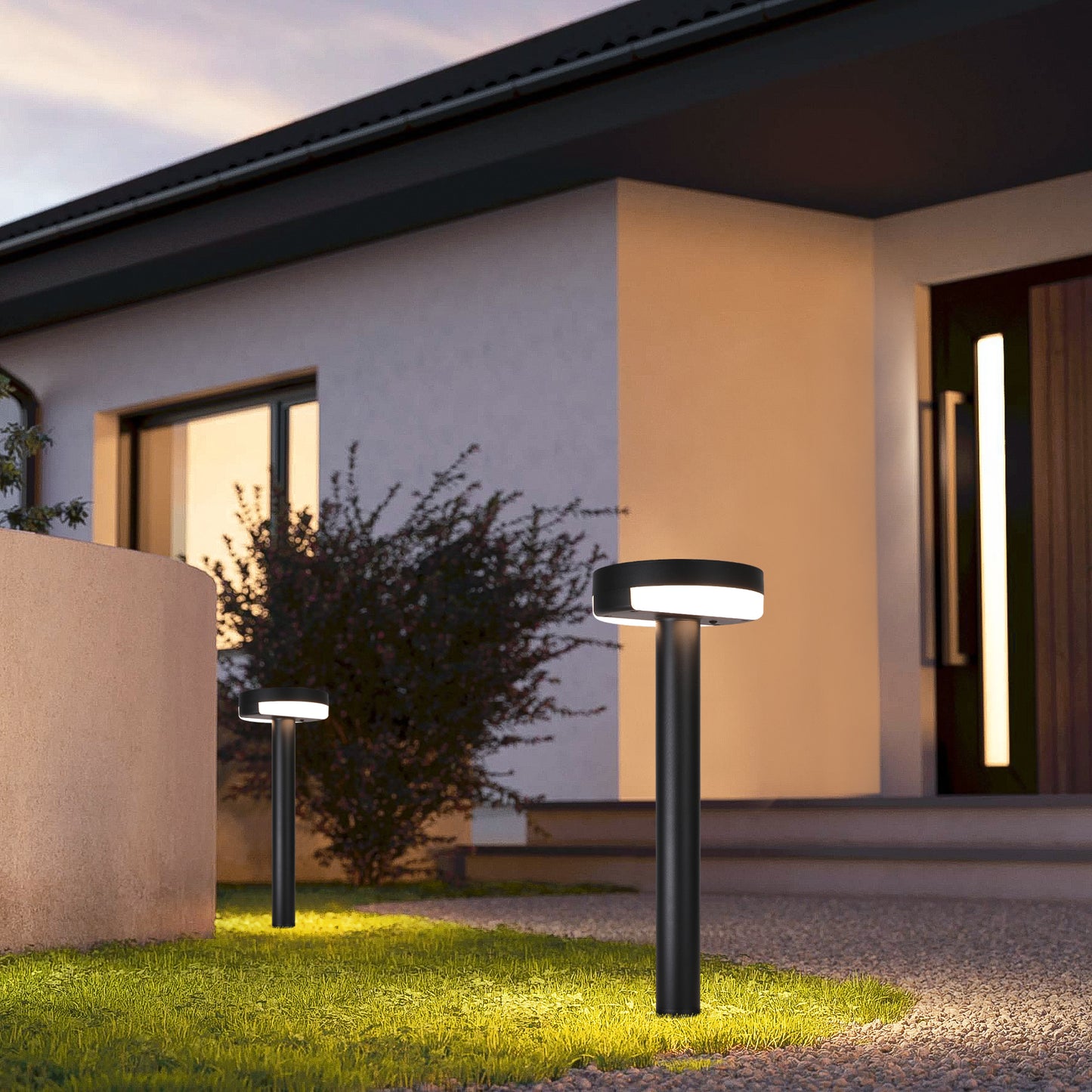 Moon Shadow Series Solar Lawn Light CPD1107 used for villa garden and entrance landscape lighting