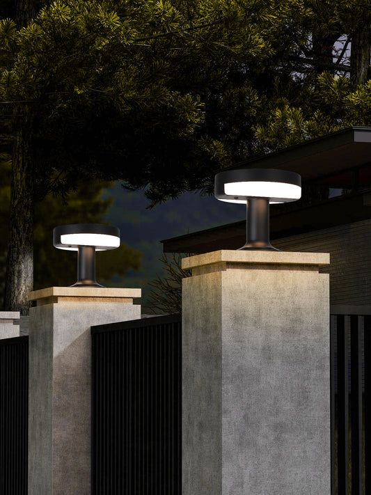 Moon Shadow Series solar pillar light ZTD1107 for courtyard fence posts and landscape lighting