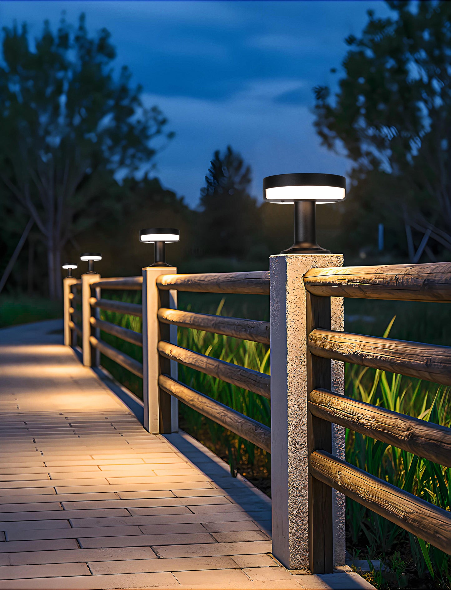 Moon Shadow Series Solar Pillar Light ZTD1107