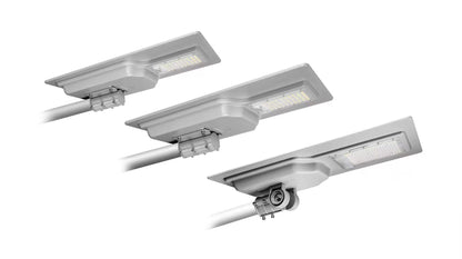 Neng Yue Series all-in-one solar street light with different pole mounting bracket options