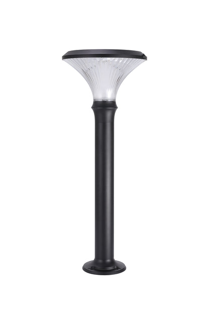 Full product view of Round Diamond Series Solar Lawn Light CPD3002 with integrated solar panel