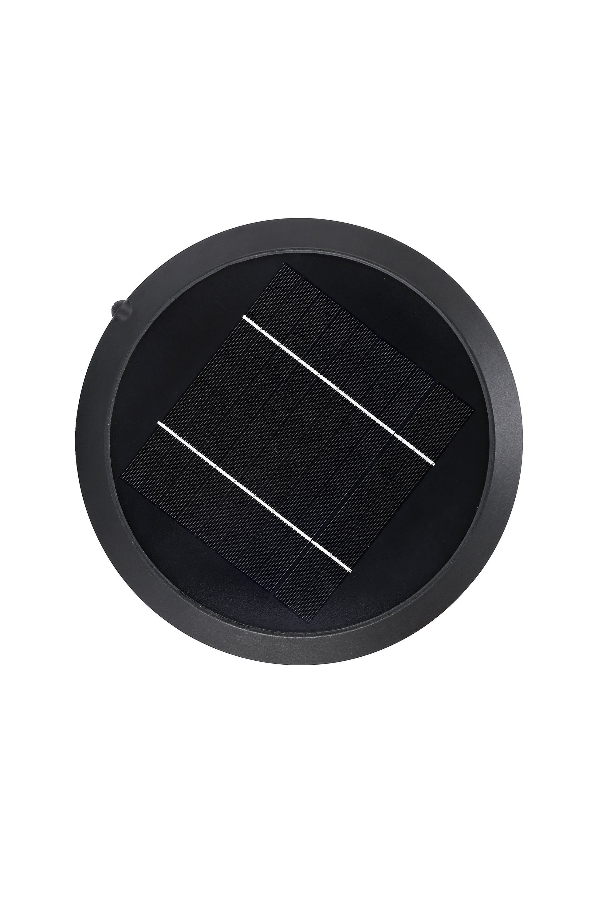Top view of the integrated solar panel on Round Diamond Series Solar Lawn Light CPD3002