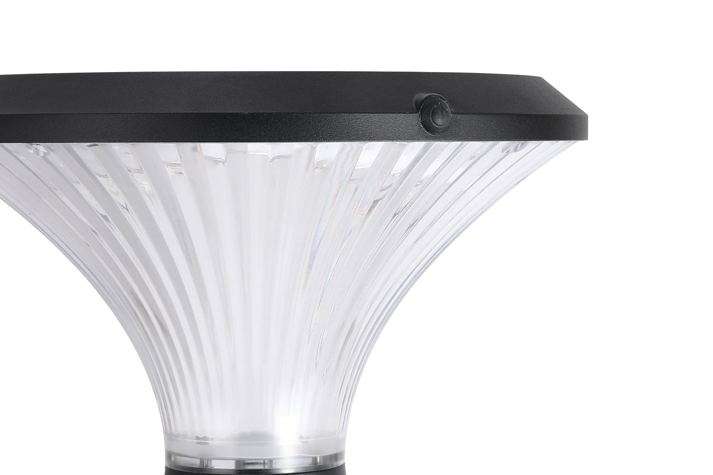 Detail view of Round Diamond Series Solar Wall Light BD3002 showing the lampshade edge and textured diffuser