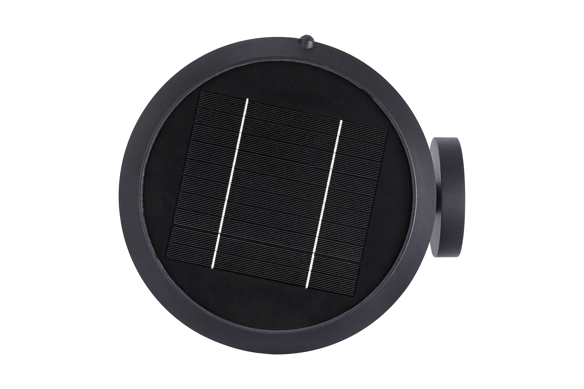 Back view of Round Diamond Series Solar Wall Light BD3002 showing the integrated round solar panel