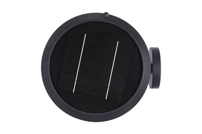 Back view of Round Diamond Series Solar Wall Light BD3002 showing the integrated round solar panel