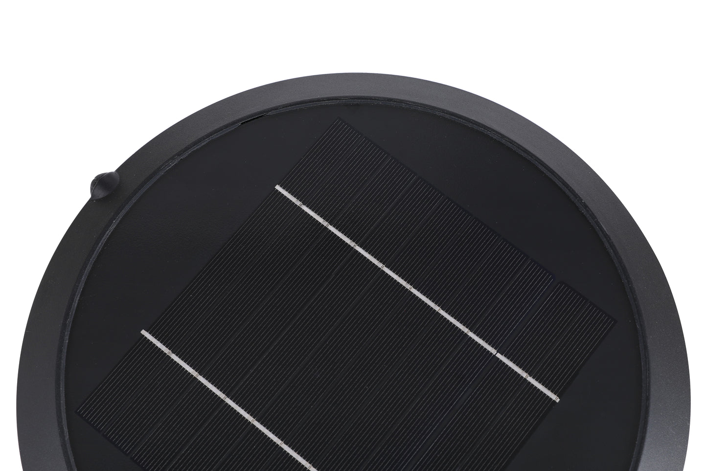 Close-up detail of Round Diamond Series Solar Wall Light BD3002 integrated solar panel