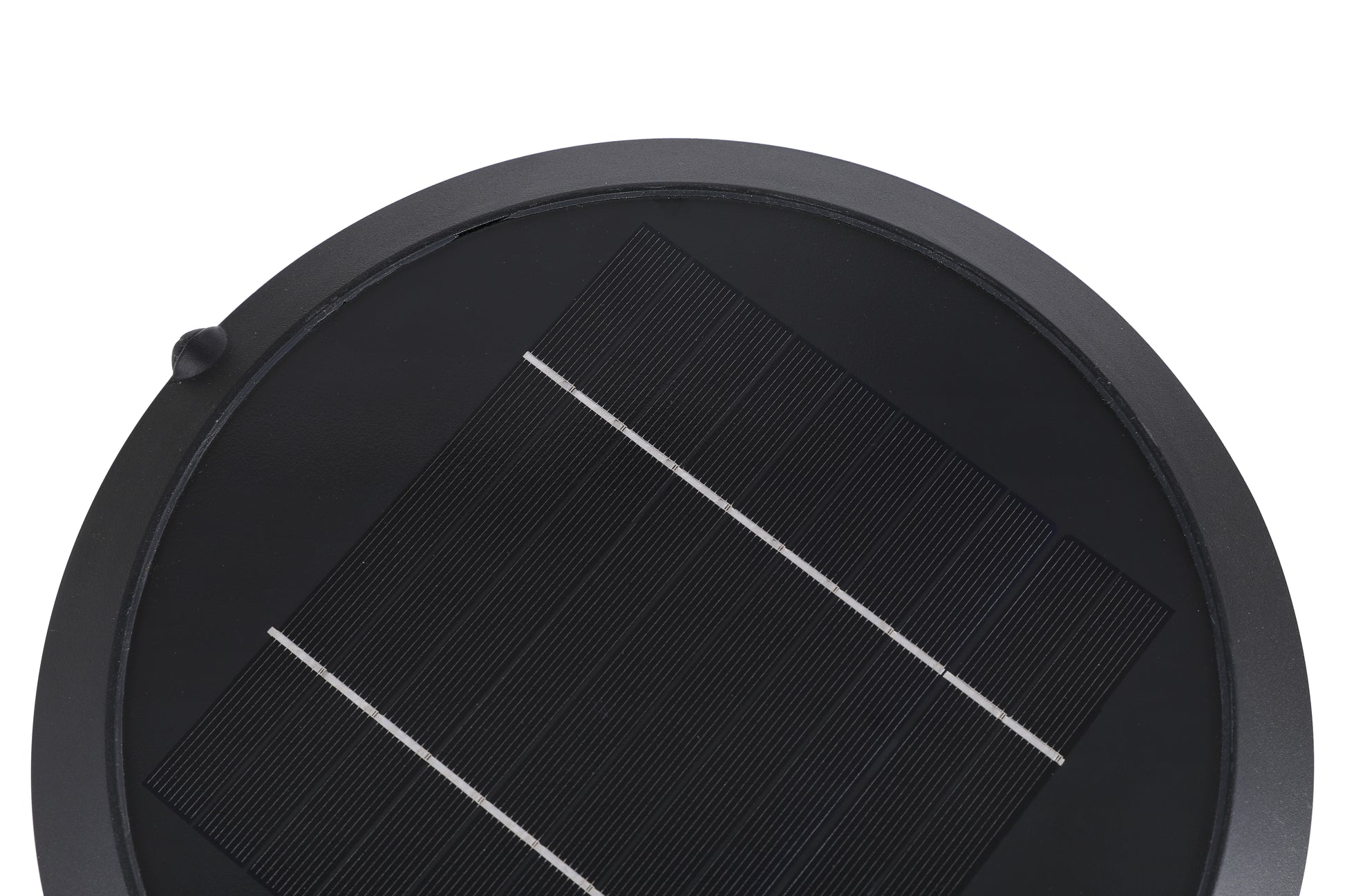 Close-up detail of Round Diamond Series Solar Wall Light BD3002 integrated solar panel