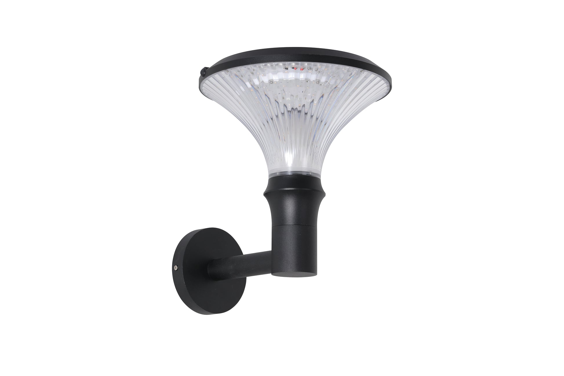 Round Diamond Series Solar Wall Light BD3002 mounted on a wall showing warm lighting effect