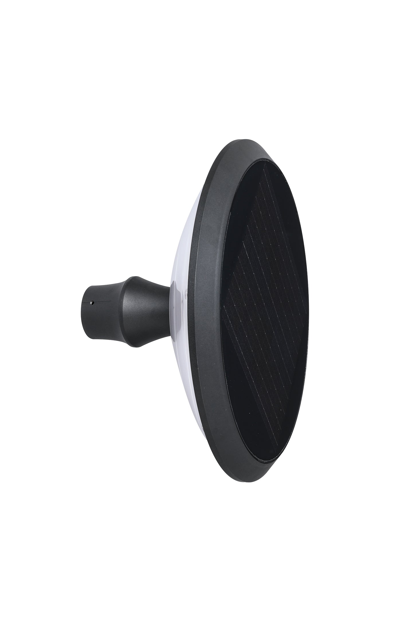 round moon series solar garden light back view