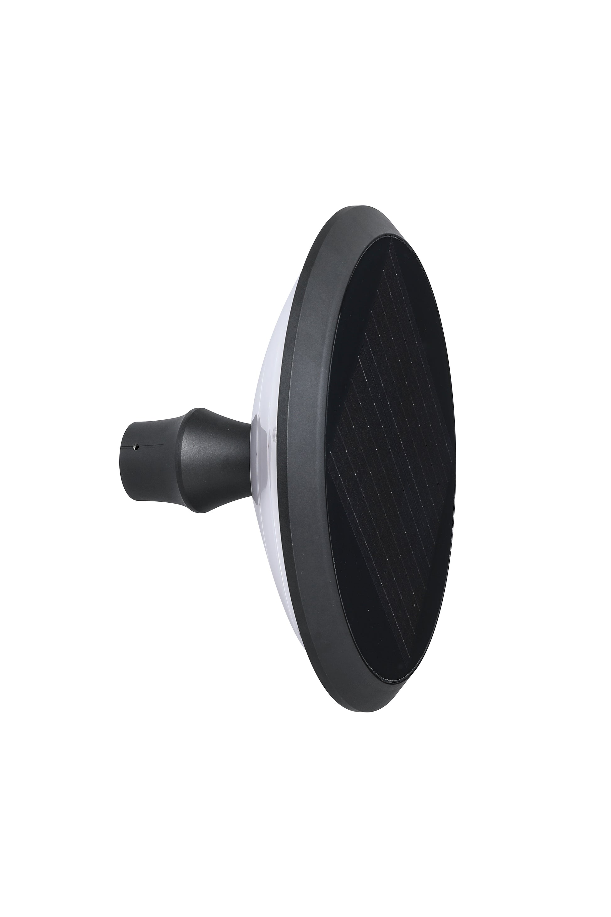 round moon series solar garden light back view