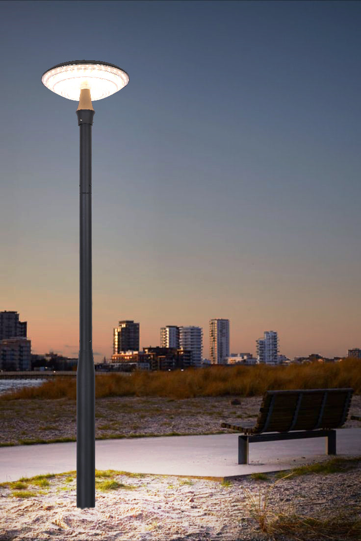 round moon series solar garden light beach path