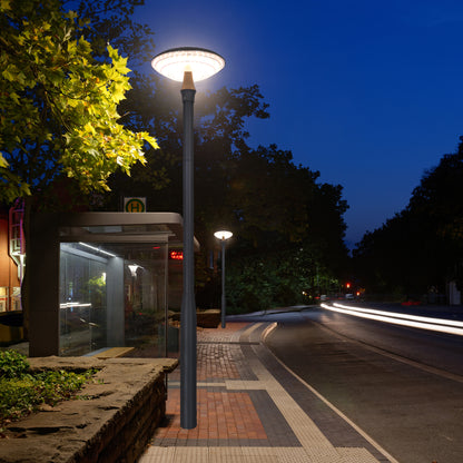 round moon series solar garden light bus stop