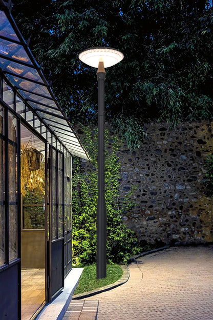 round moon series solar garden light courtyard