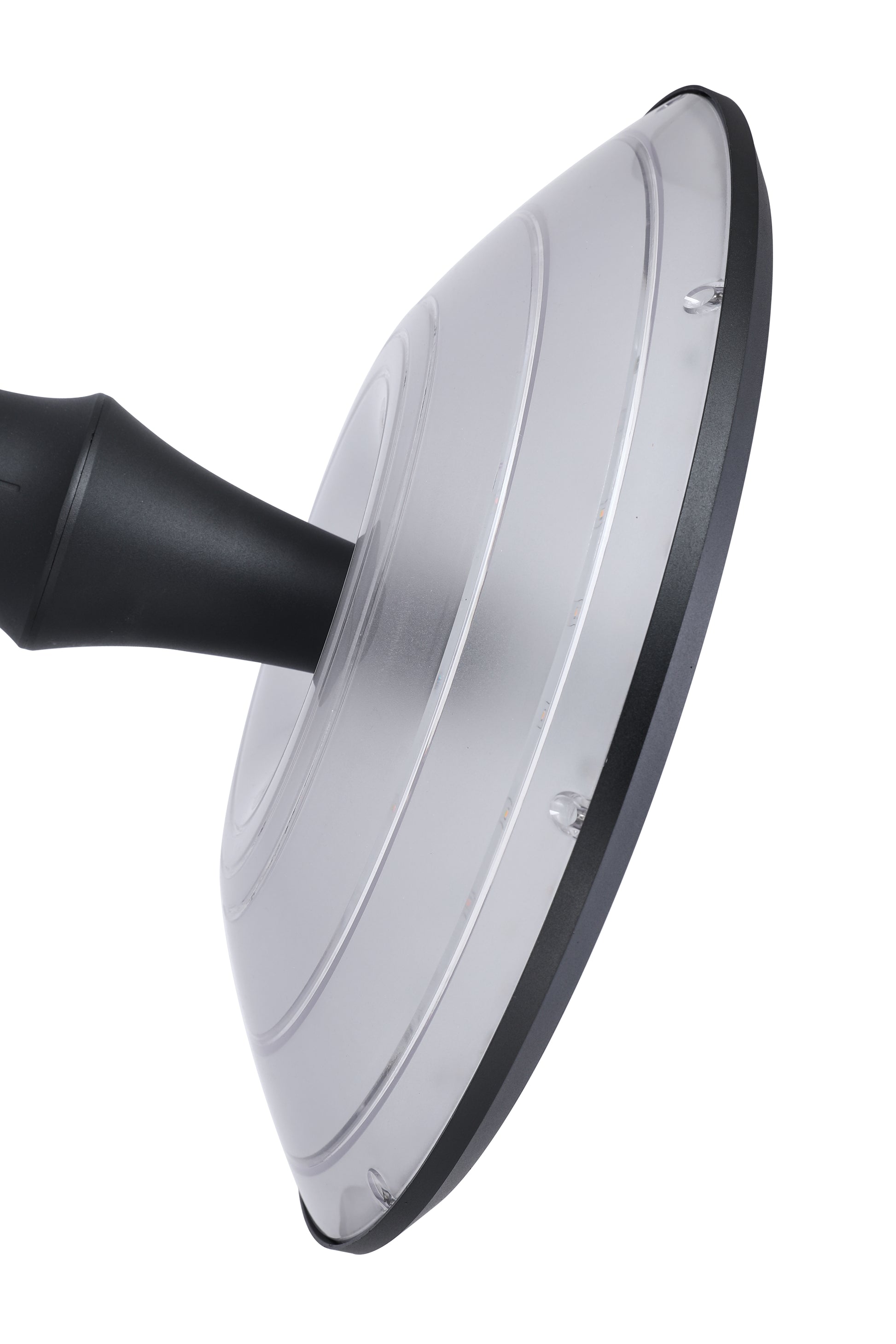 round moon series solar garden light diffuser detail