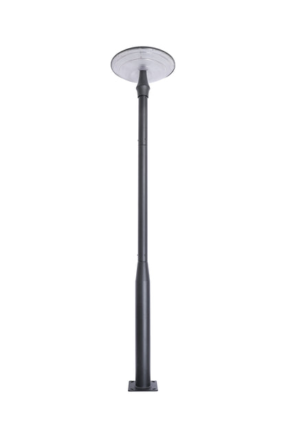 round moon series solar garden light full view