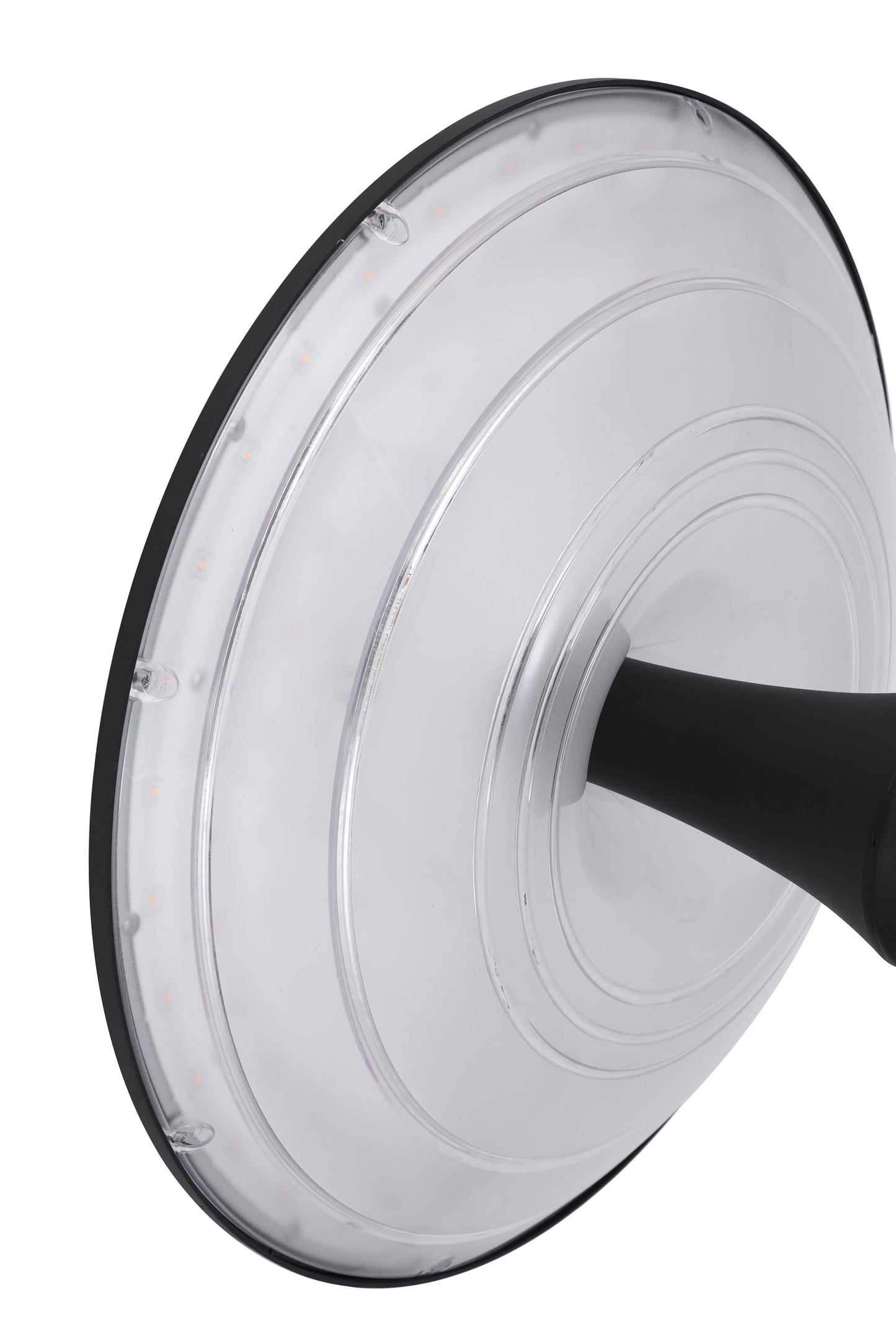 round moon series solar garden light led diffuser close up