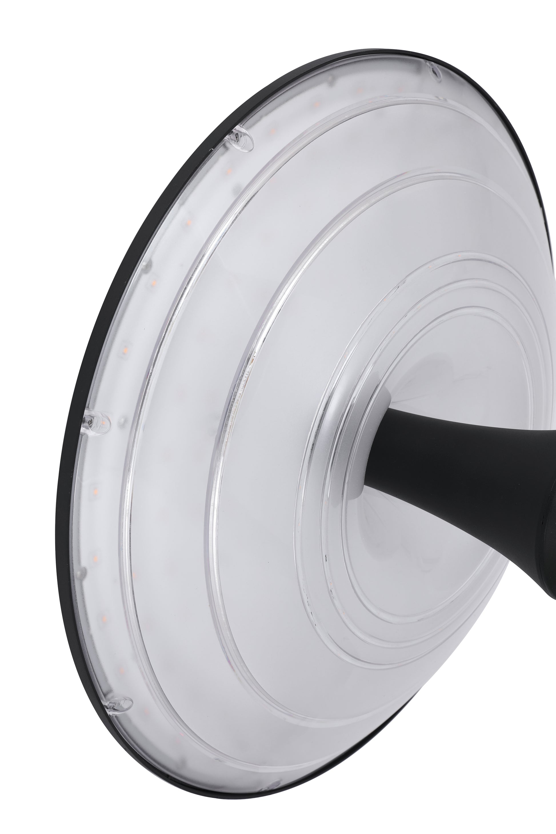 round moon series solar garden light led diffuser close up