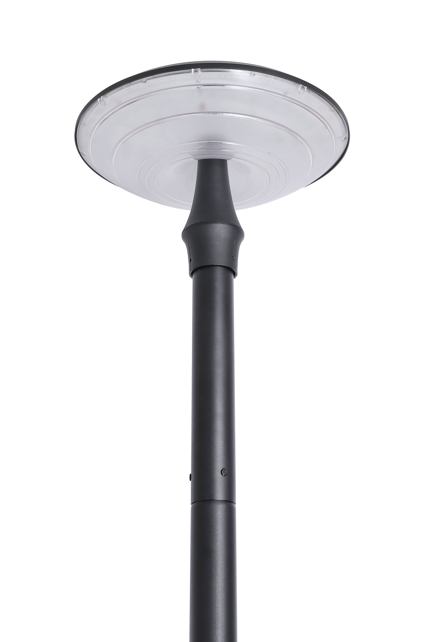 round moon series solar garden light pole head detail