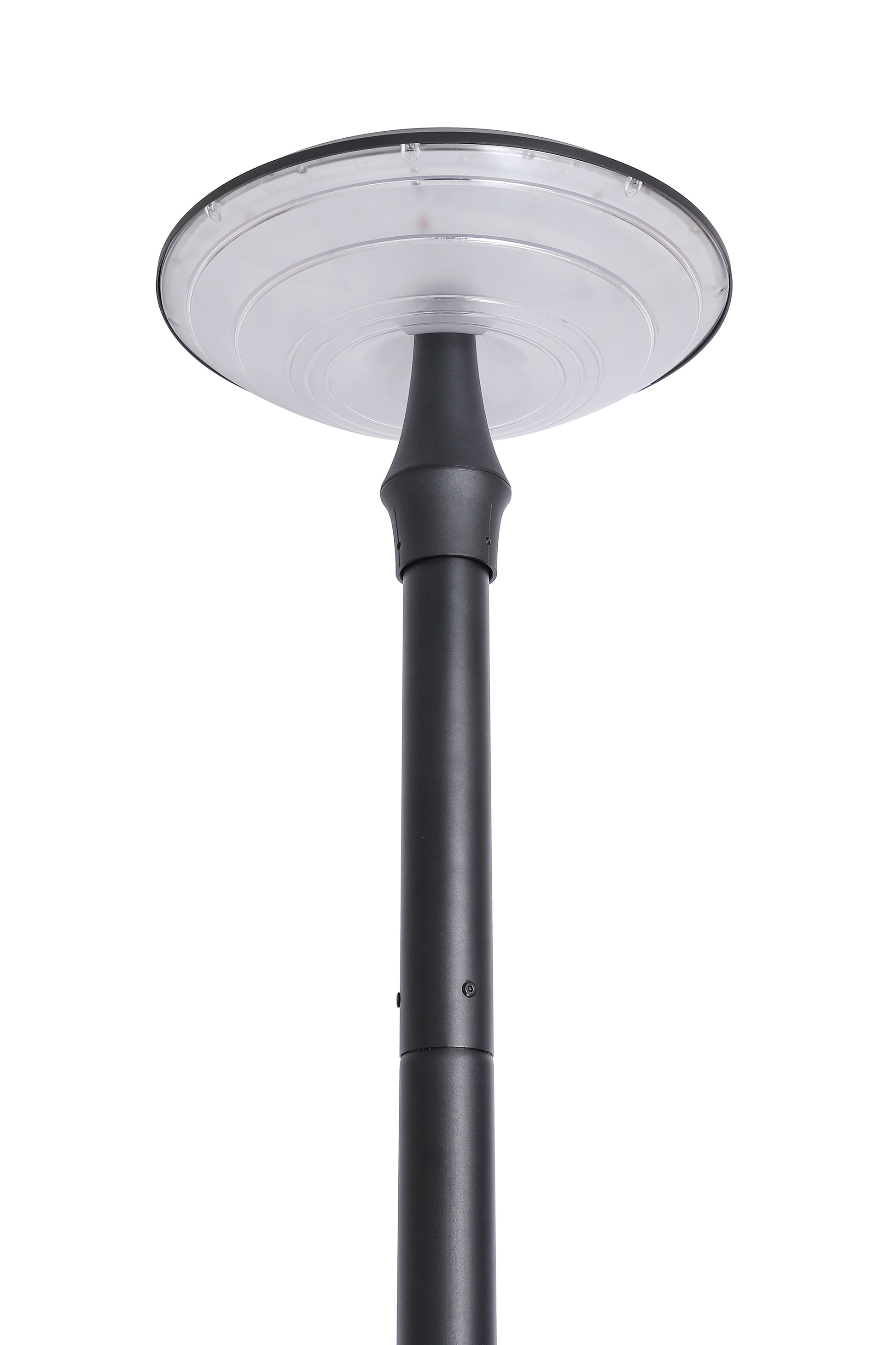 round moon series solar garden light pole head detail