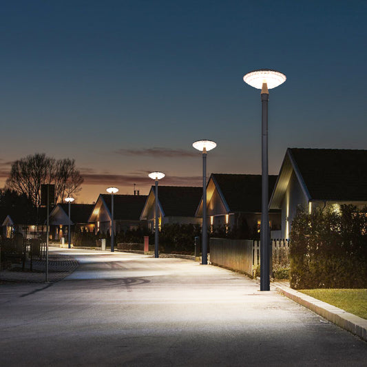round moon series solar garden light residential road